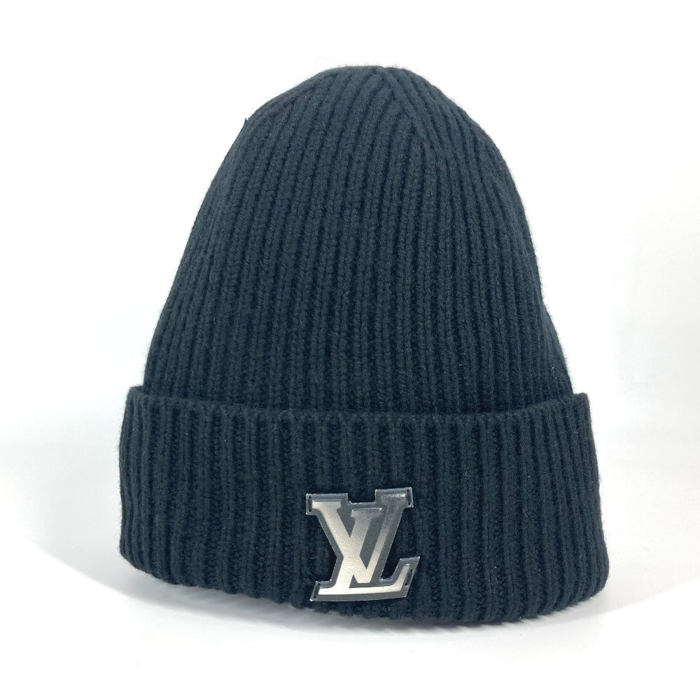 LOUIS VUITTON Knit hat cashmere black Bonnet LV Ahead mens