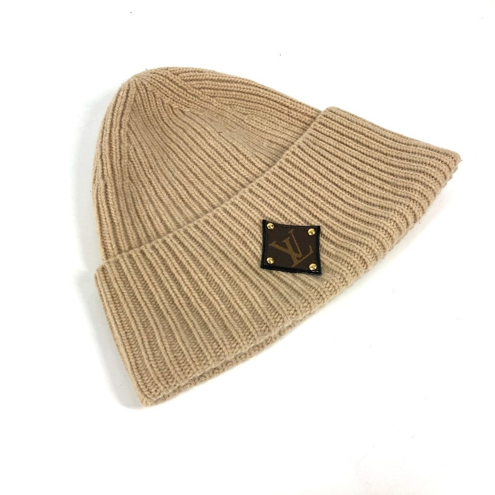 LOUIS VUITTON Knit hat wool beige Bone LV Beanie unisex(Unisex)