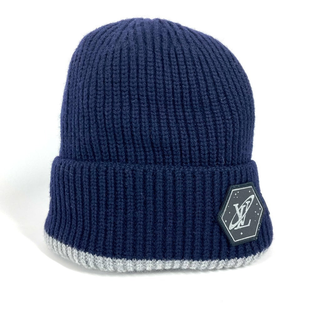 LOUIS VUITTON Knit hat wool Navy Bone Gravity