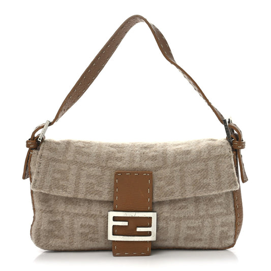 Fendi Cashmere Cuoio Romano Selleria Baguette Honey