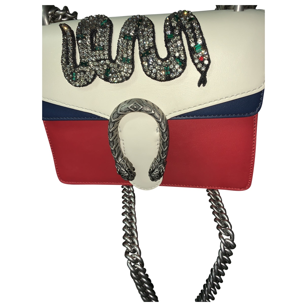 Gucci dionysus white leather handbag