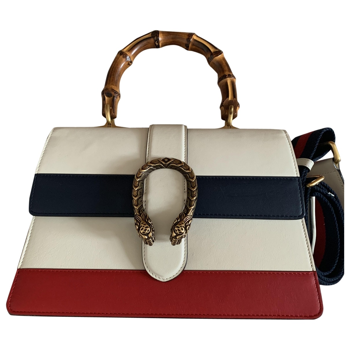 Gucci dionysus white leather handbag