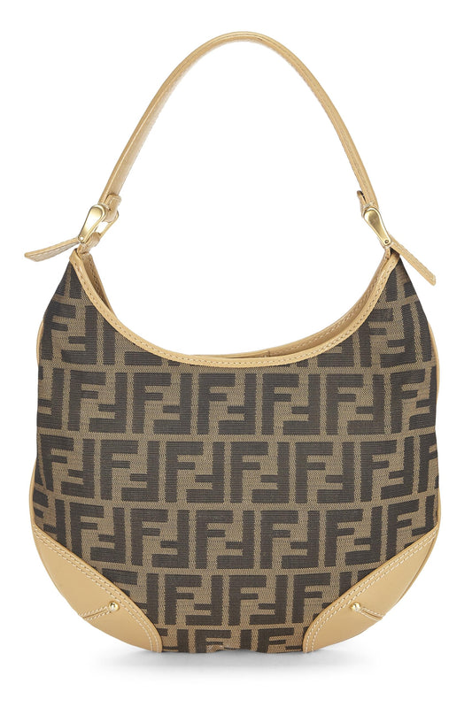 Fendi, Brown Zucca Canvas Hobo, Brown