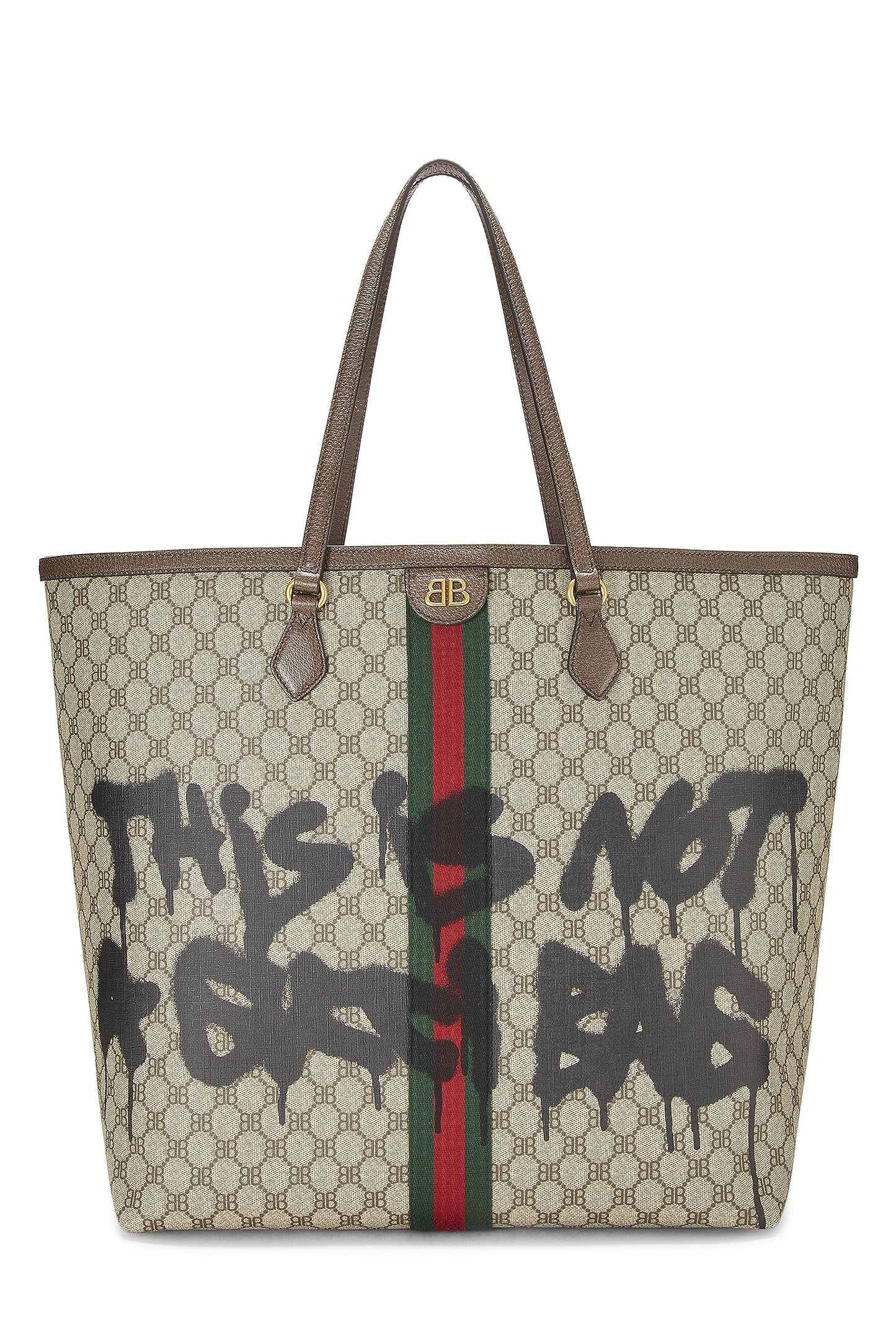 Gucci Leather Canvas Tote
