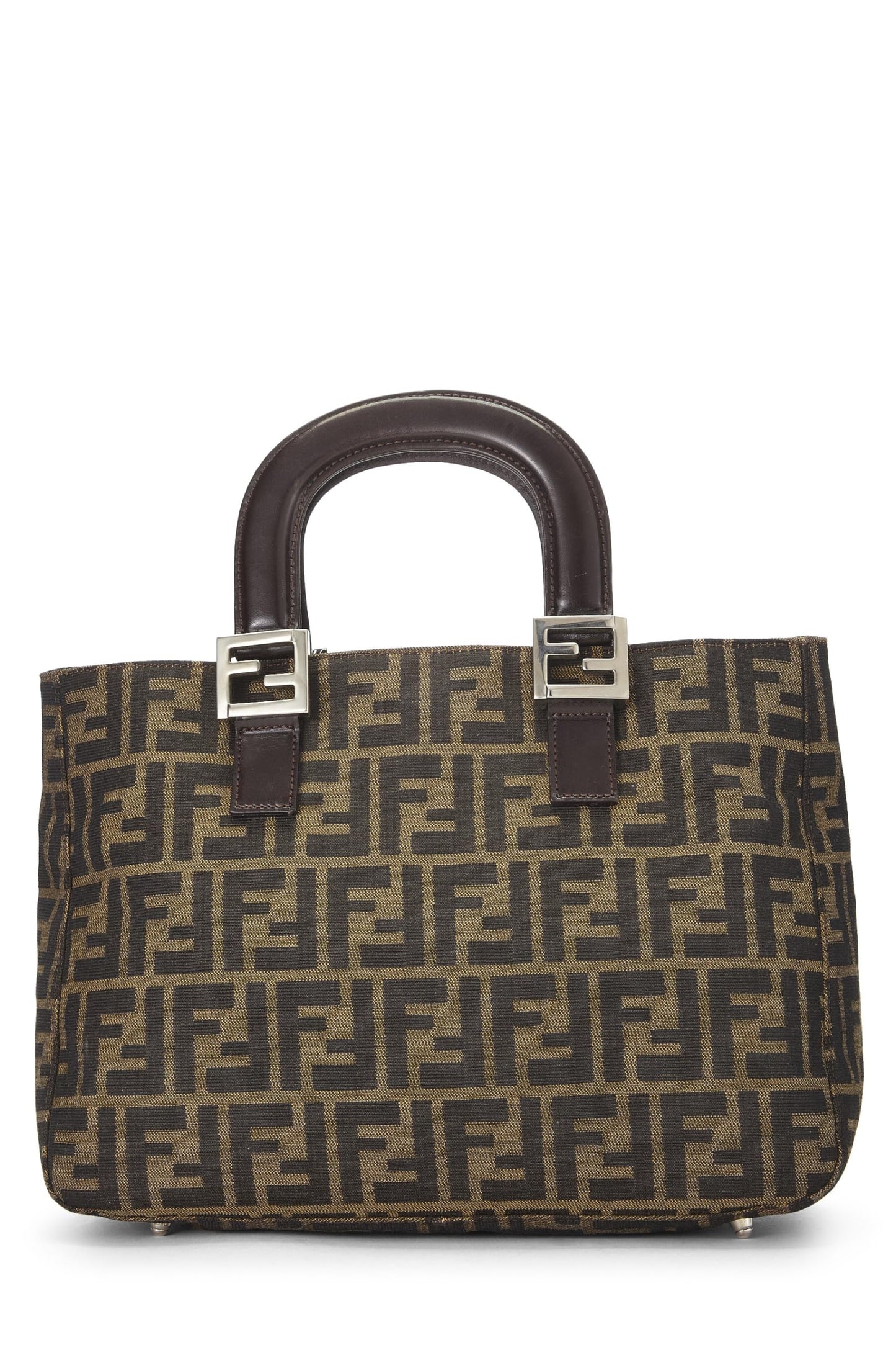 Fendi, Brown Zucca Canvas Handbag Small, Brown
