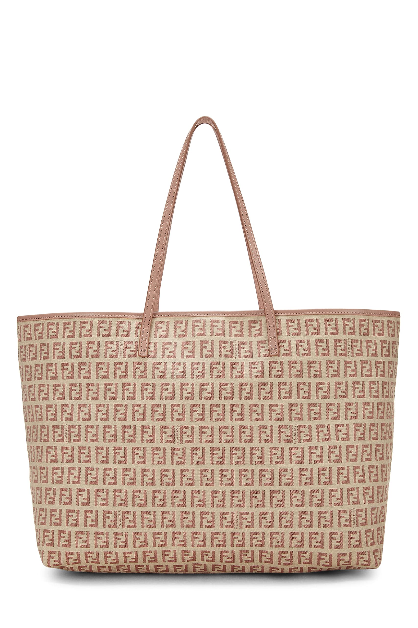 Fendi, Pink Zucchino Canvas Tote Medium, Pink