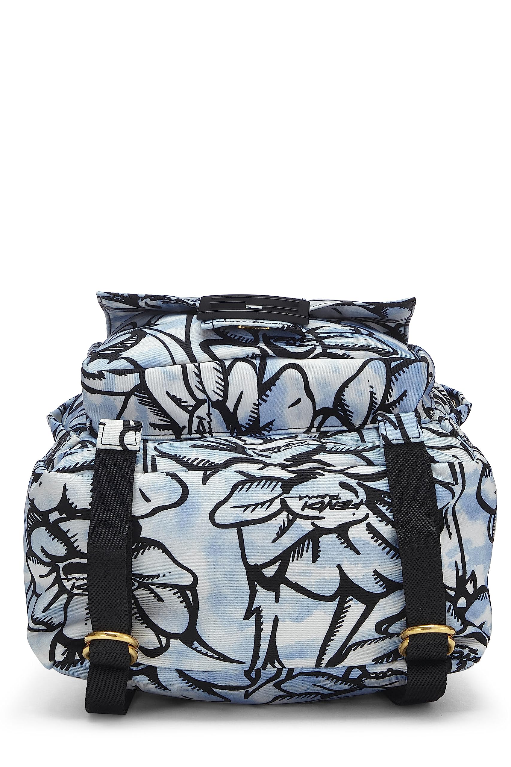 Fendi, Blue & Black Nylon Printed Backpack Small, Multi
