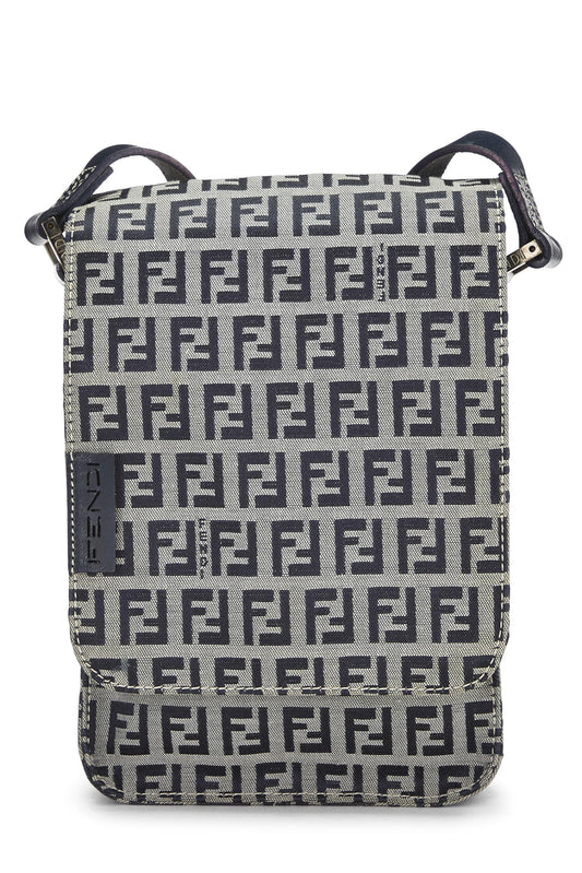 Fendi, Navy Zucchino Canvas Messenger Bag, Navy