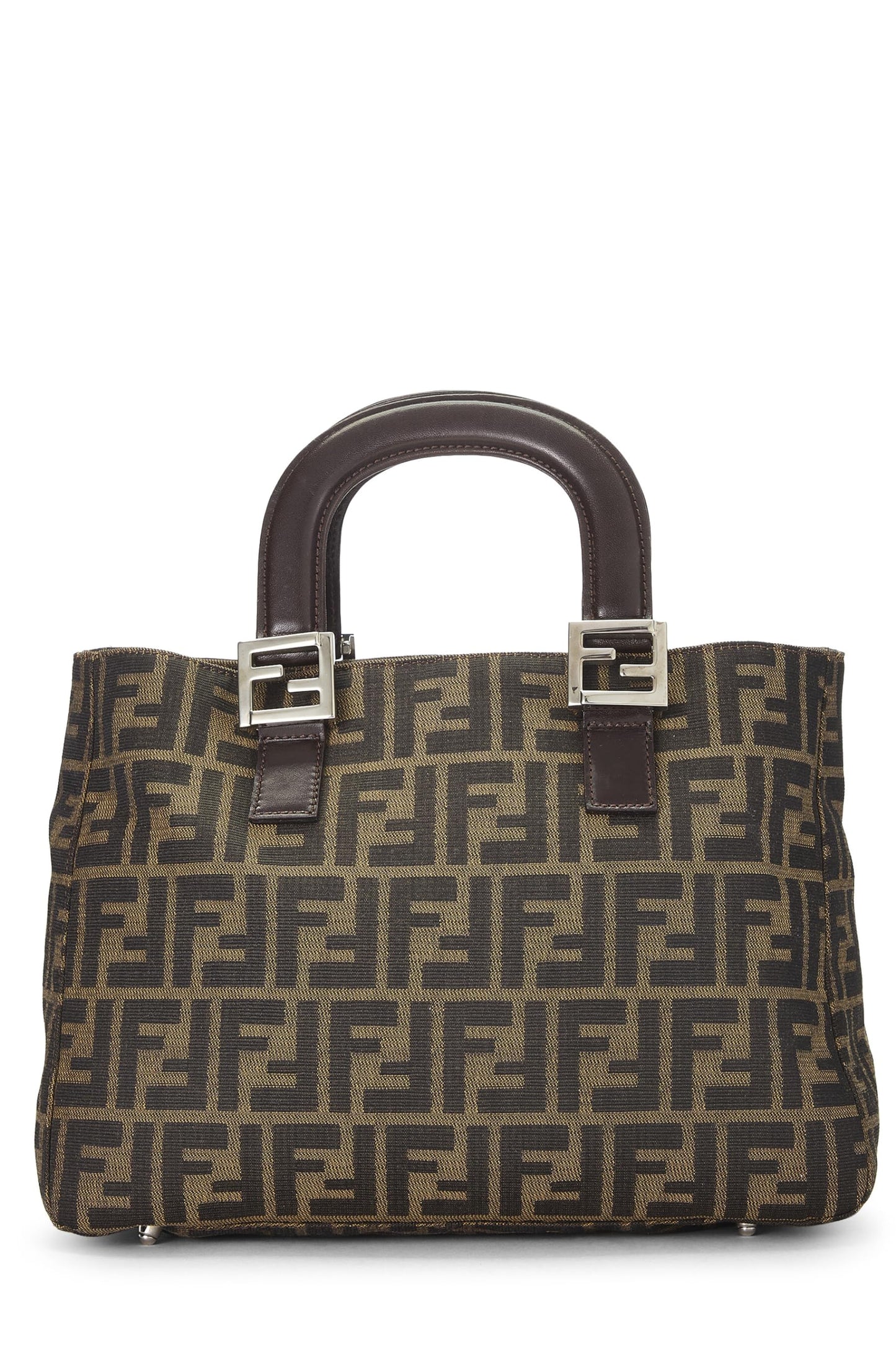 Fendi, Brown Zucca Canvas Handbag Small, Brown