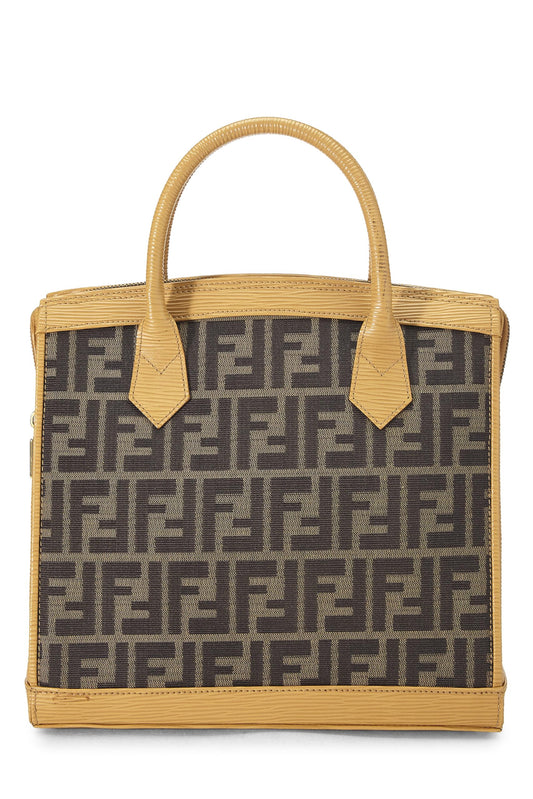 Fendi, Yellow Zucca Convertible Handbag Small, Yellow