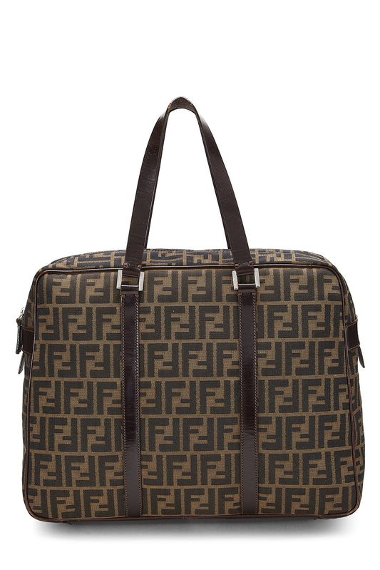 Fendi, Brown Zucca Canvas Briefcase, Brown