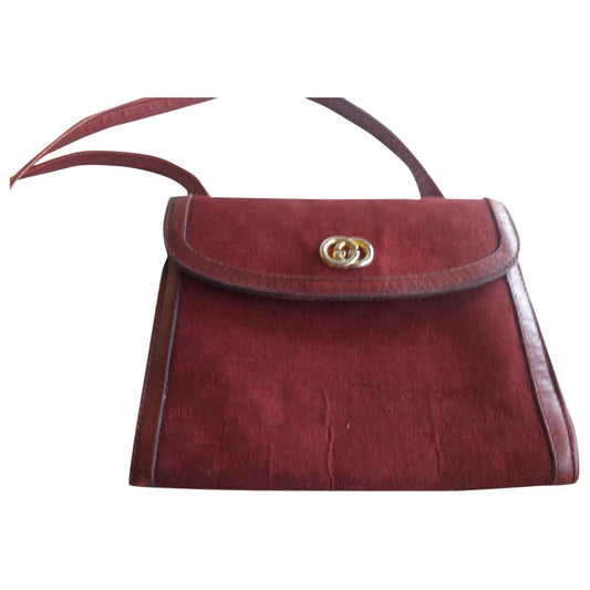 Gucci burgundy cloth clutch bag