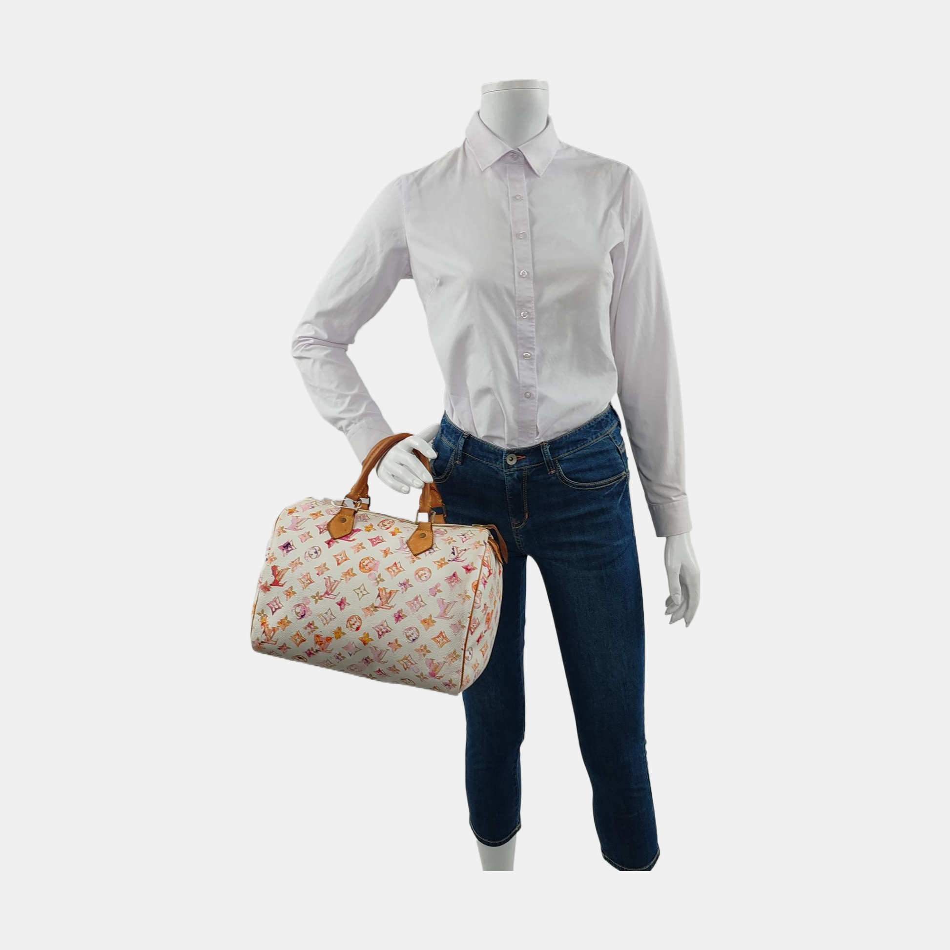 Louis Vuitton Speedy 30 Monogram Watercolor Pink Handbag Richard Prince 2008