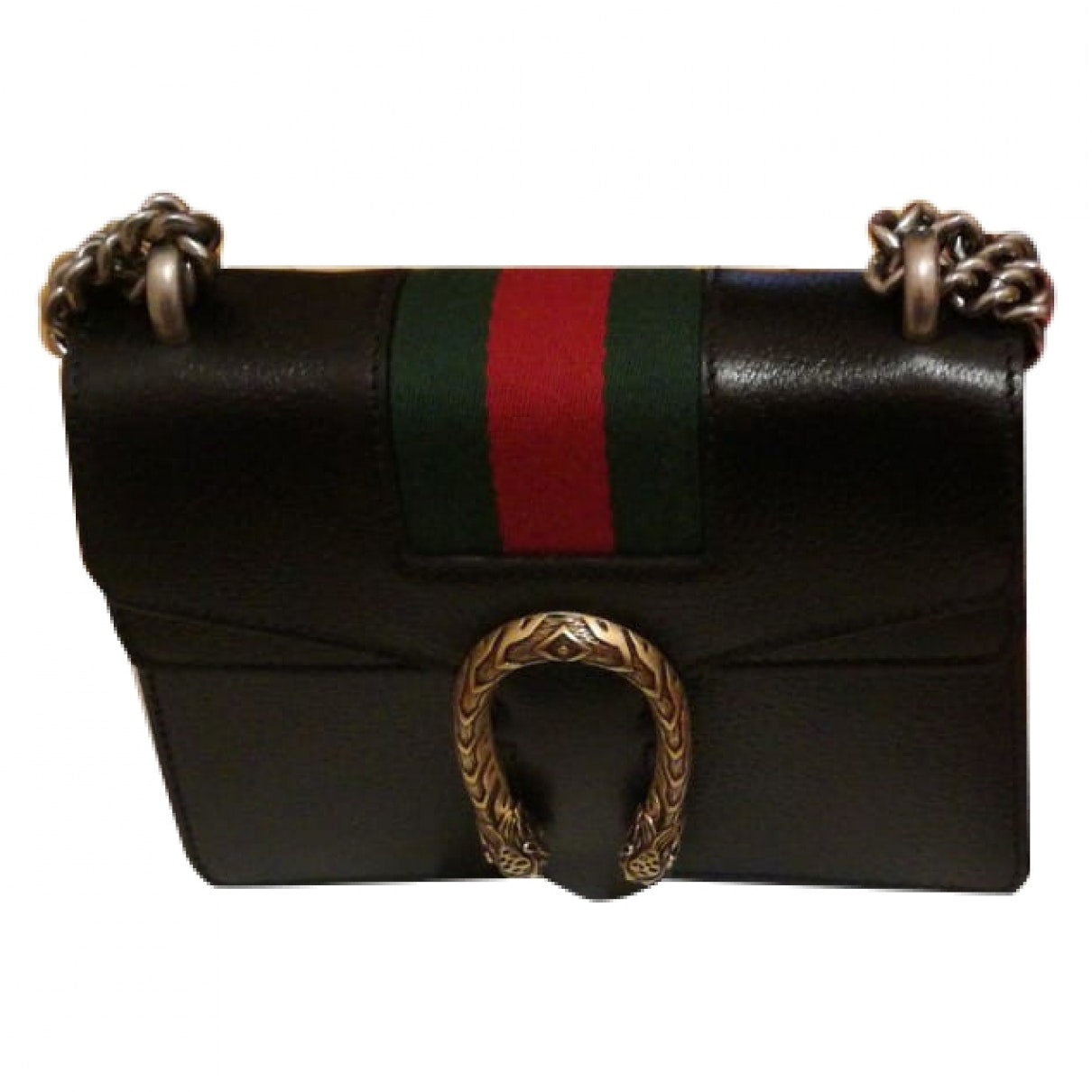 Gucci dionysus black leather handbag