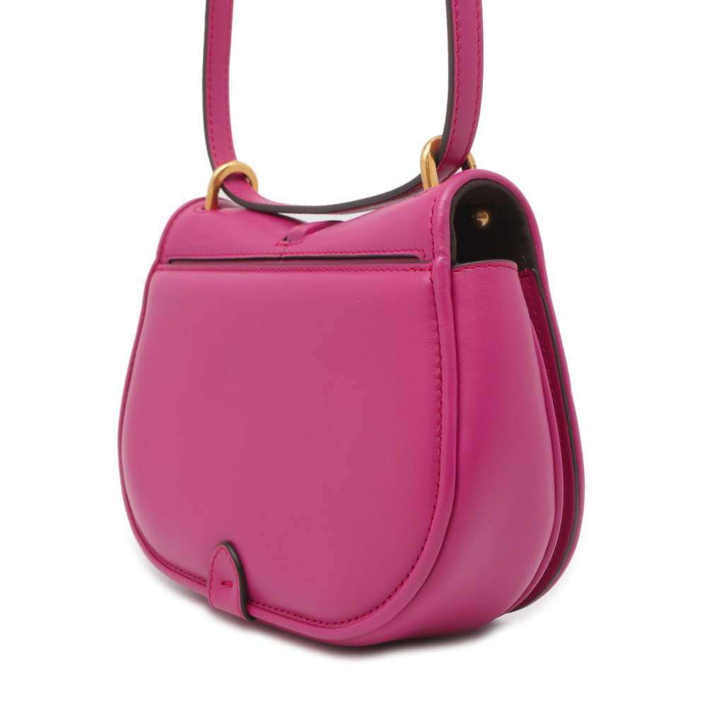 FENDI C'mon Shoulder Bag Pink 8BS082 Leather Size Small