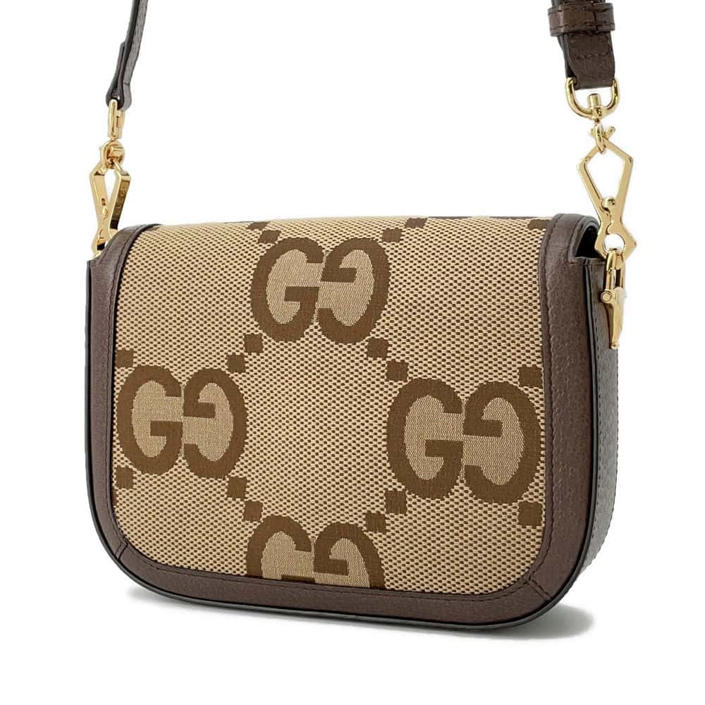 Gucci Leather Canvas Shoulder Bag