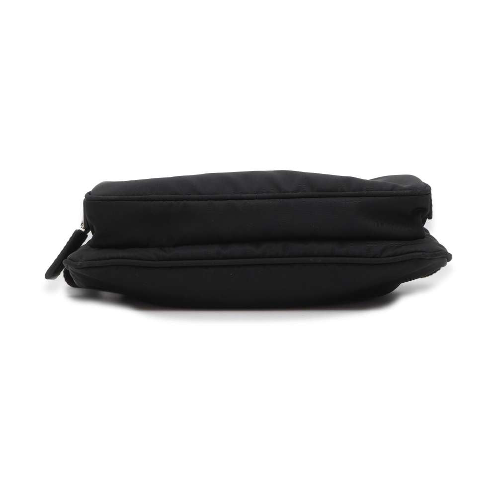 PRADA Shoulder Bag Black Nylon Leather