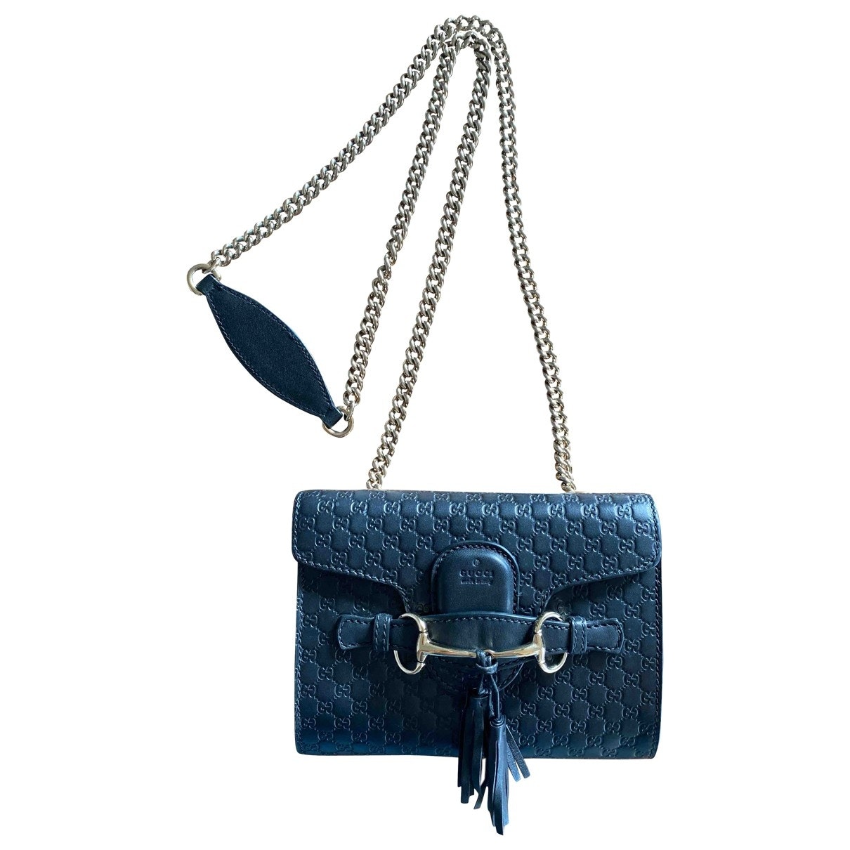 Gucci emily black leather handbag