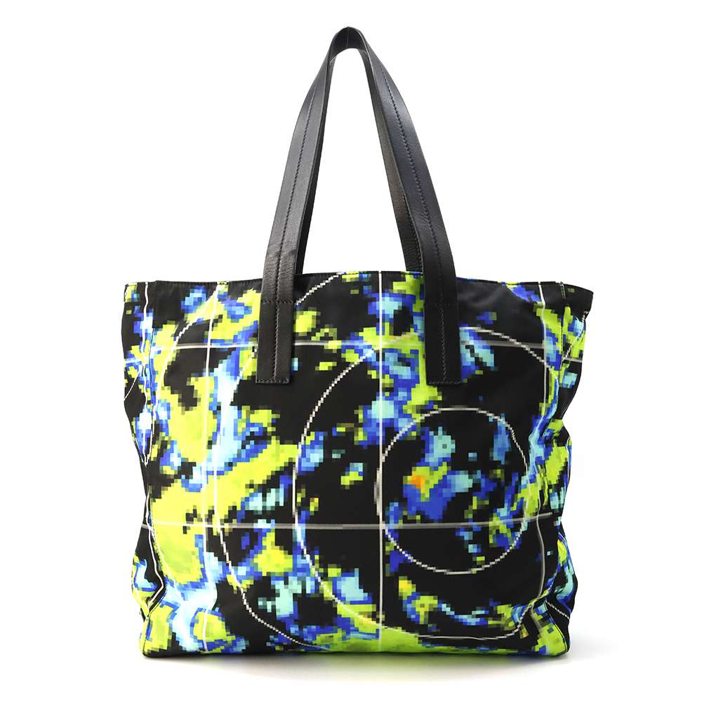 PRADA Tote Bag Black/Multicolor Nylon