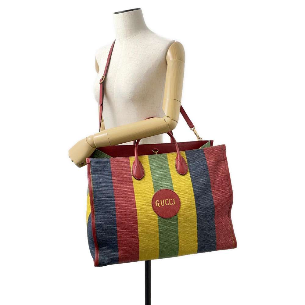 Gucci Leather Canvas Tote