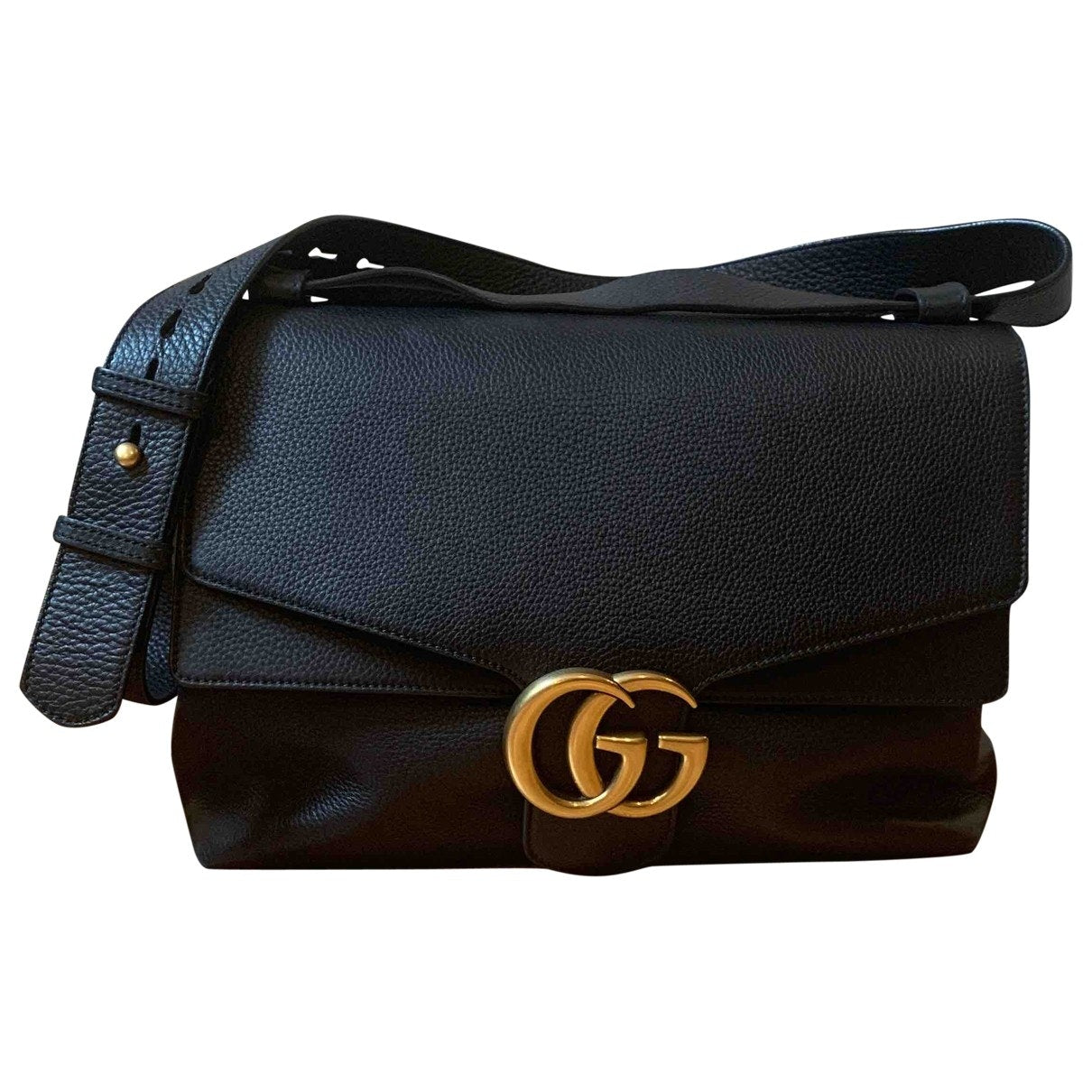 Gucci marmont black leather handbag