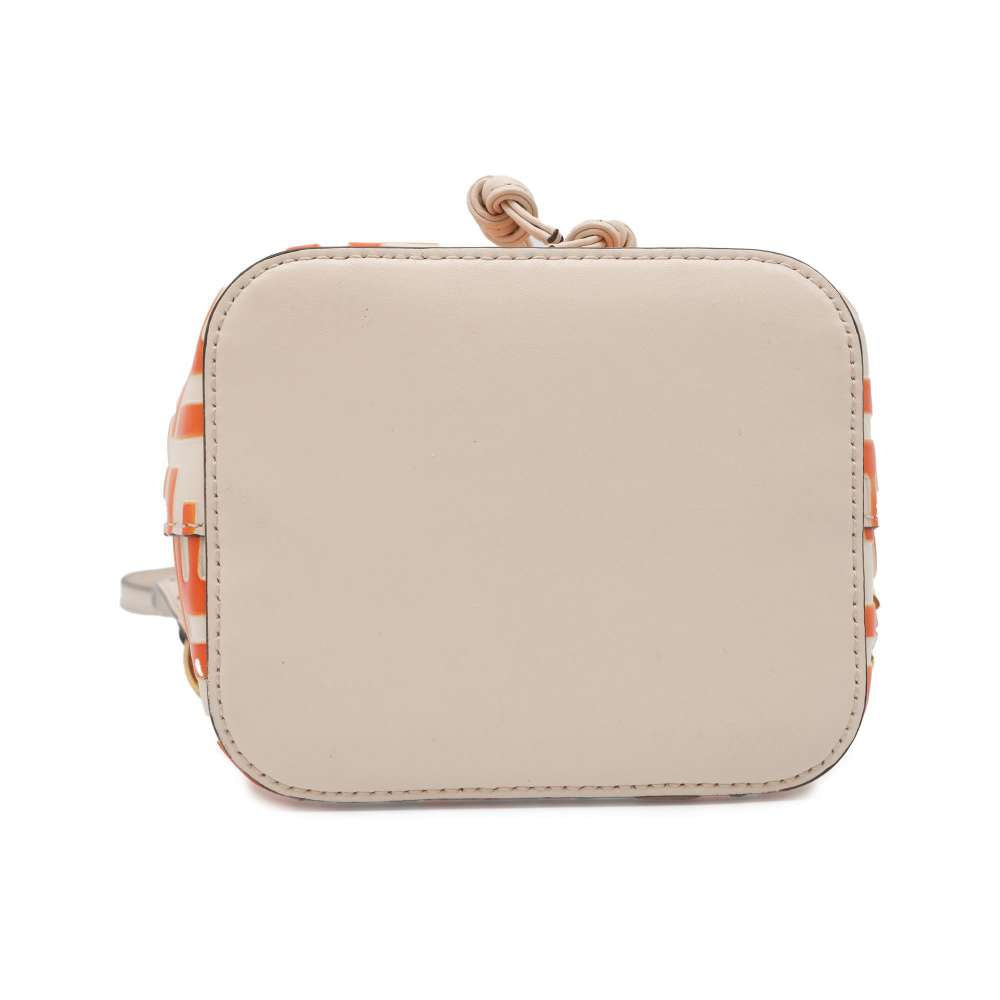 FENDI Montresor 2WAY Shoulder Bag Ivory/Orange 8BS010 Leather Size Mini