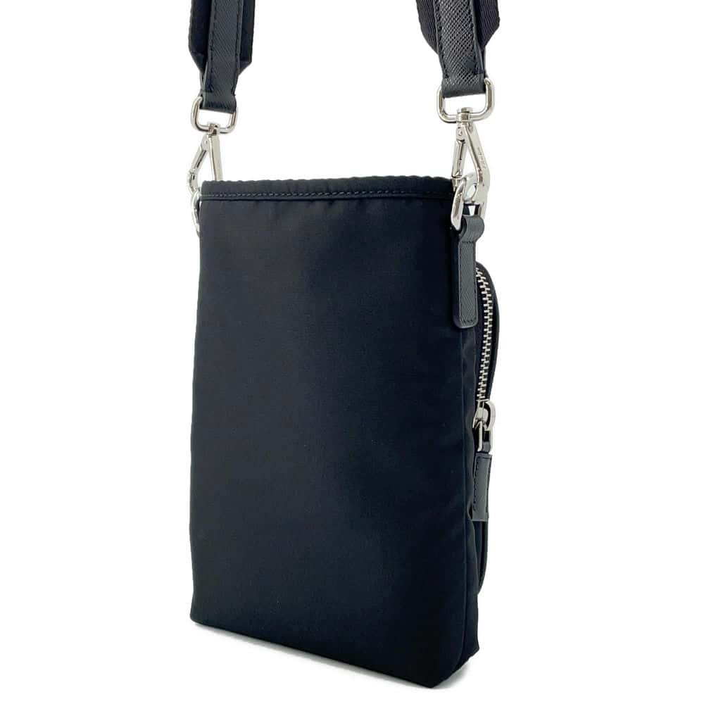 PRADA Smartphone case Black Nylon Luxury Handbag