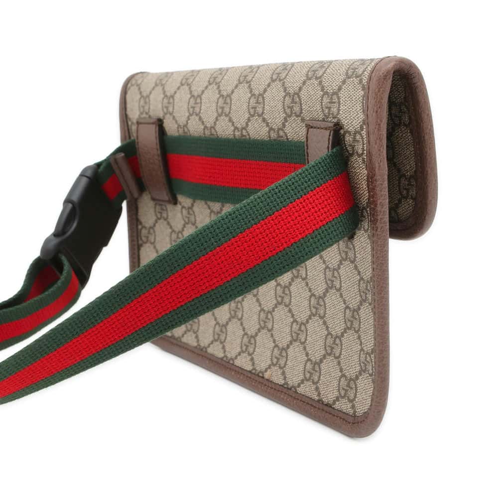 GUCCI Neo GG Supreme Belt Bag Beige 493930 PVC Leather
