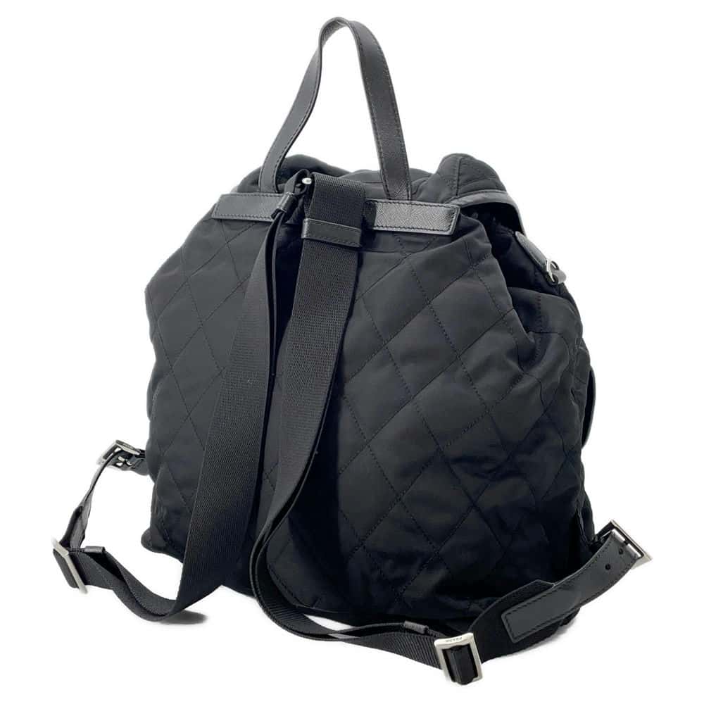 PRADA Quilted Backpack Black Nylon