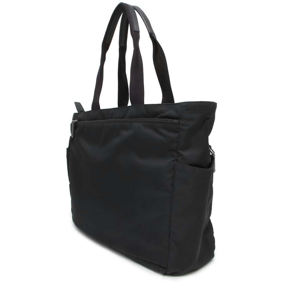 PRADA Tote Bag Black Nylon Leather