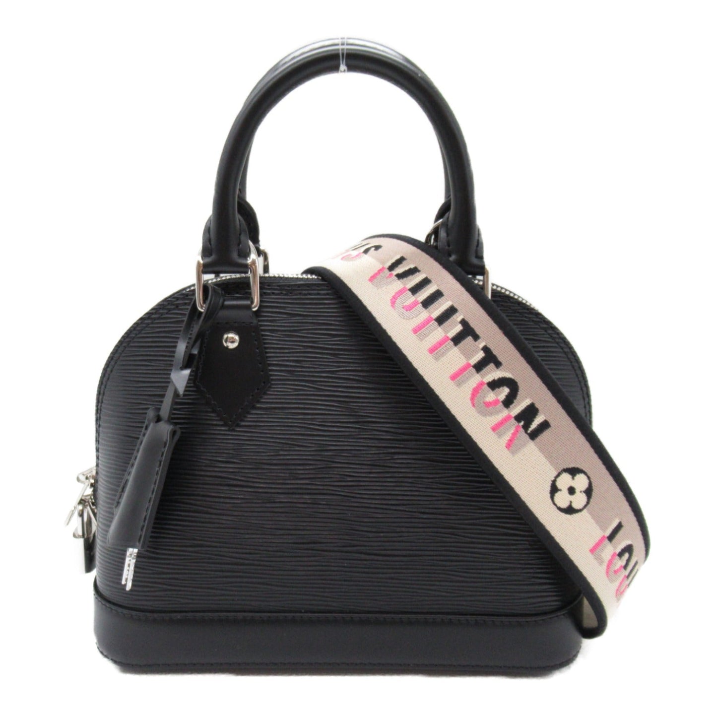 Louis Vuitton Alma BB Jacquard Strap Shoulder Bag (wood) Epi Black M59217