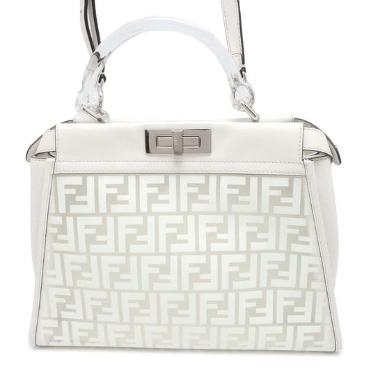 FENDI Peekaboo regular Transparent/White 8BN290 Plastics Leather Size Medium