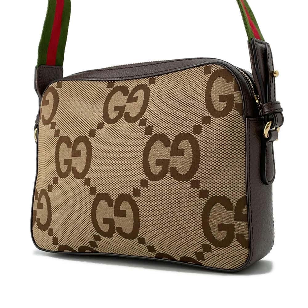 Gucci Leather Canvas Shoulder Bag