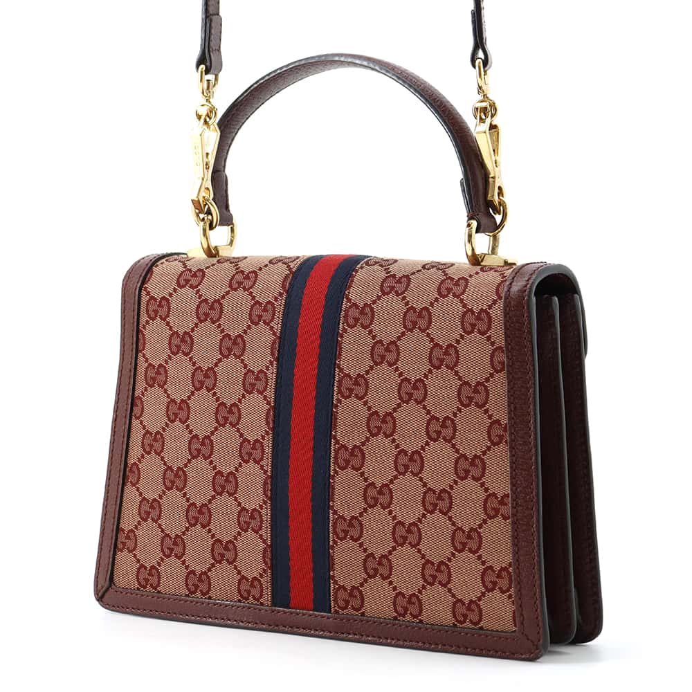 Gucci Leather Canvas Shoulder Bag
