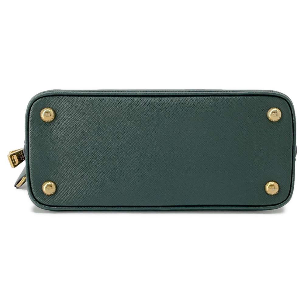 PRADA Saffiano LeatherLux Leather 2WAY Handbag Green Saffiano LeatherLux Leather