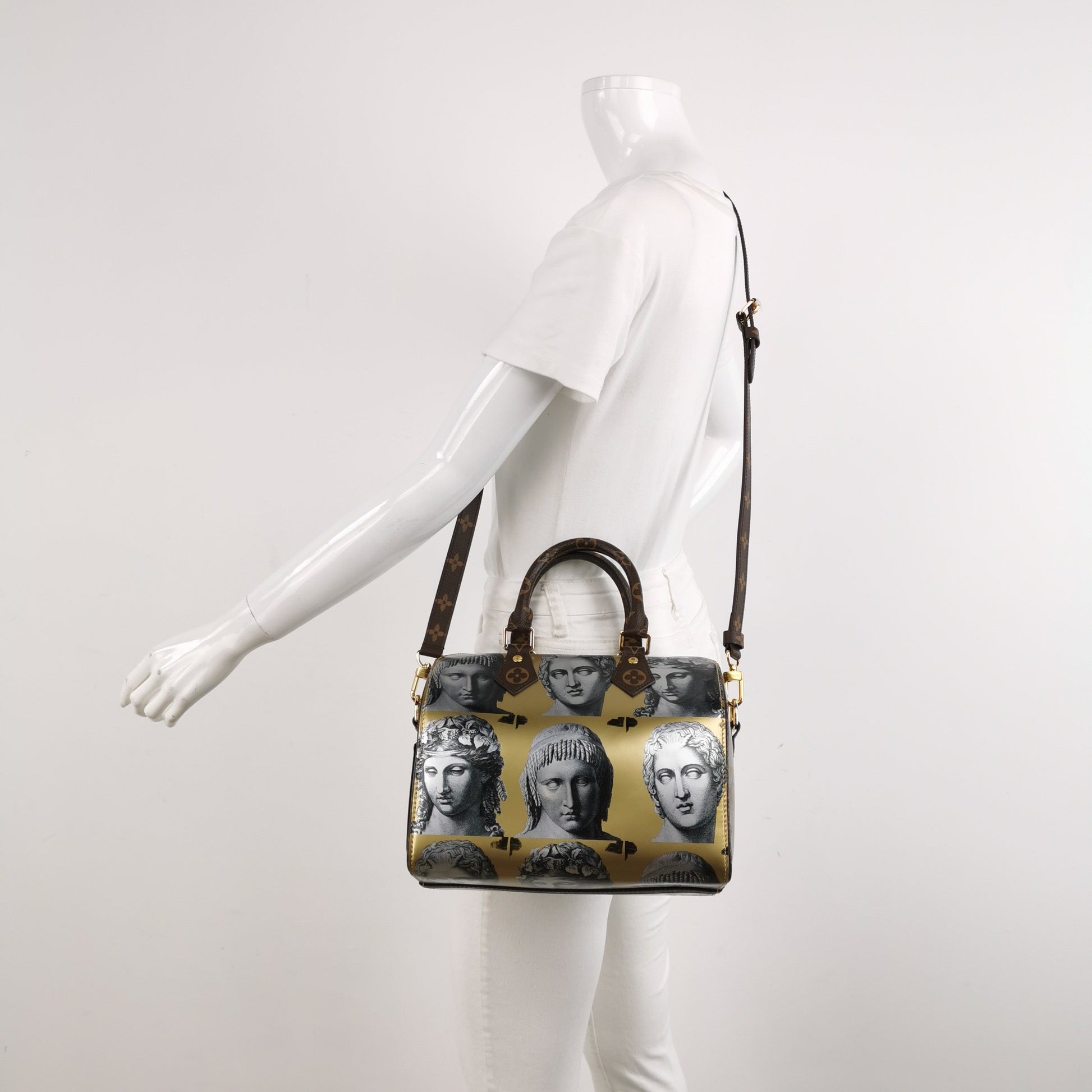 Louis Vuitton Speedy 25 Bandouliere Fornasetti Mum Gold