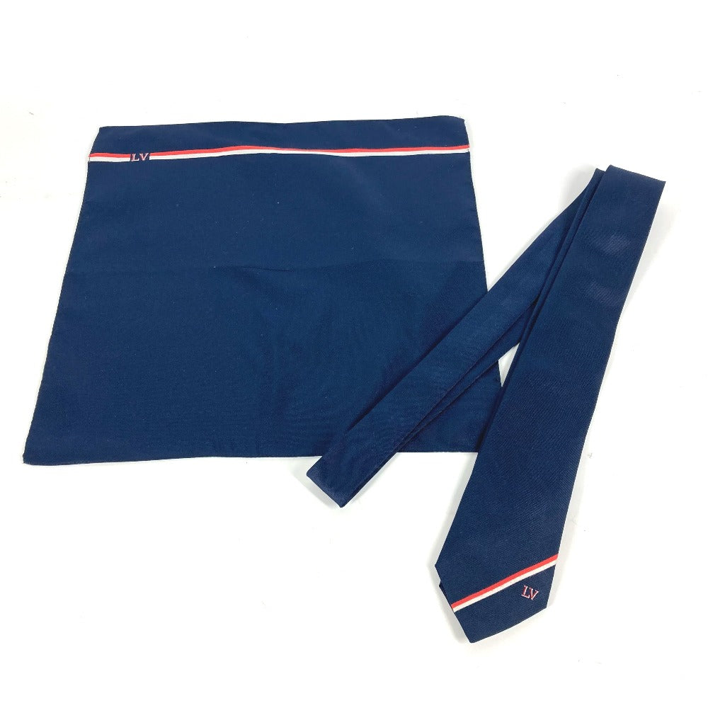 LOUIS VUITTON handkerchief Silk, Cotton Navy Accessories Pochette LV Ruban mens
