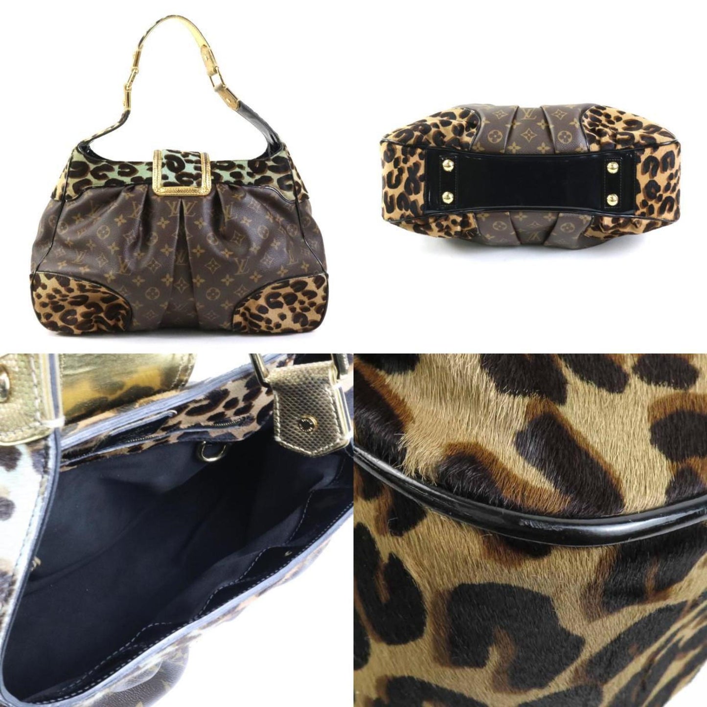 Louis Vuitton blue Monogram Leather Shoulder Bag