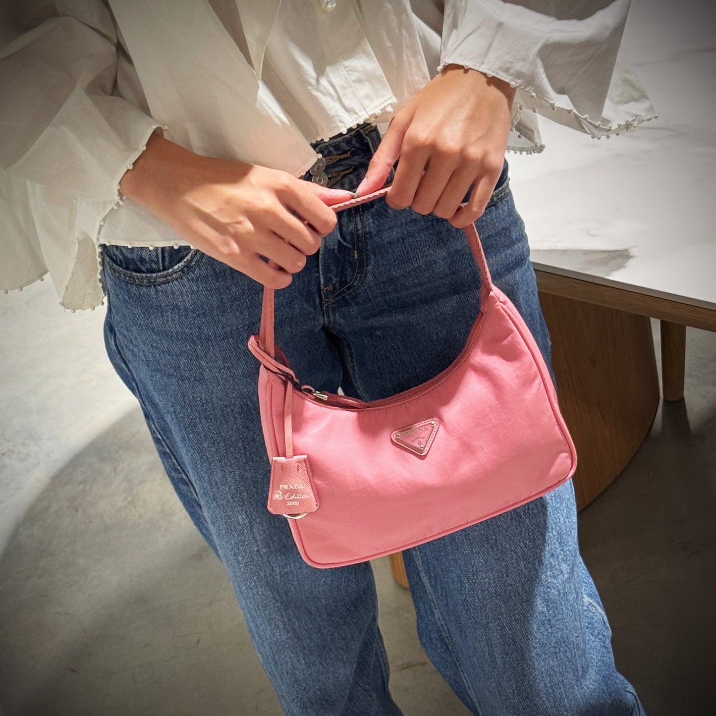 Prada RE-Edition 2000 Pink Nylon hobo