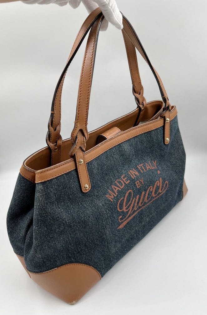 Gucci Leather Canvas Tote Style 19
