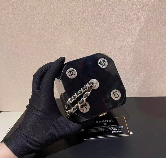 Chanel MinaudiÃ¨re Limited Edition Casino Dice Black Gold-Tone Hardware