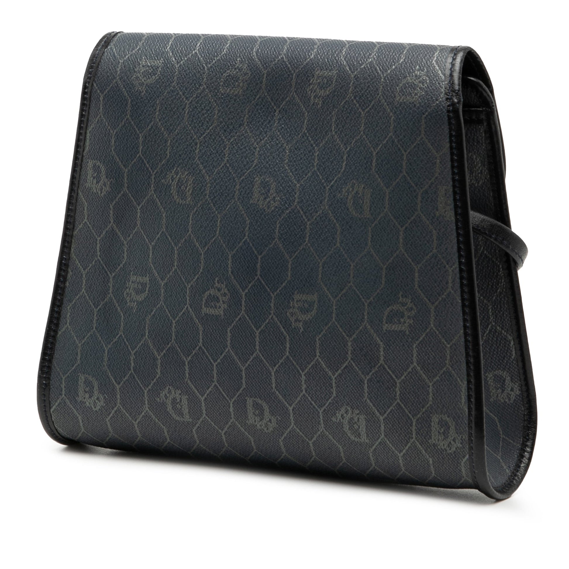 Blue Dior Honeycomb Coated Canvas Crossbody