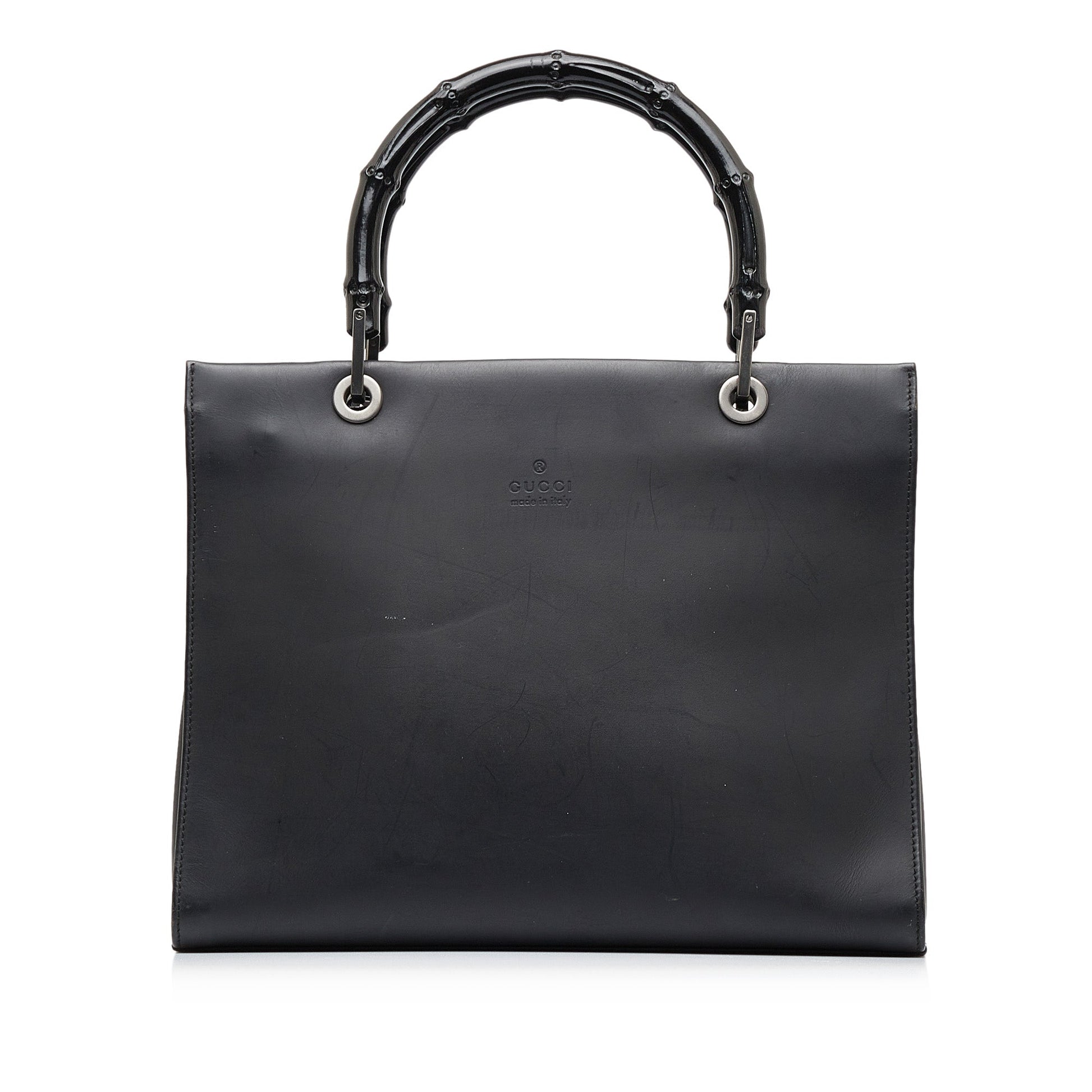 Gucci Bamboo Black Leather Shoulder Bag Style 3