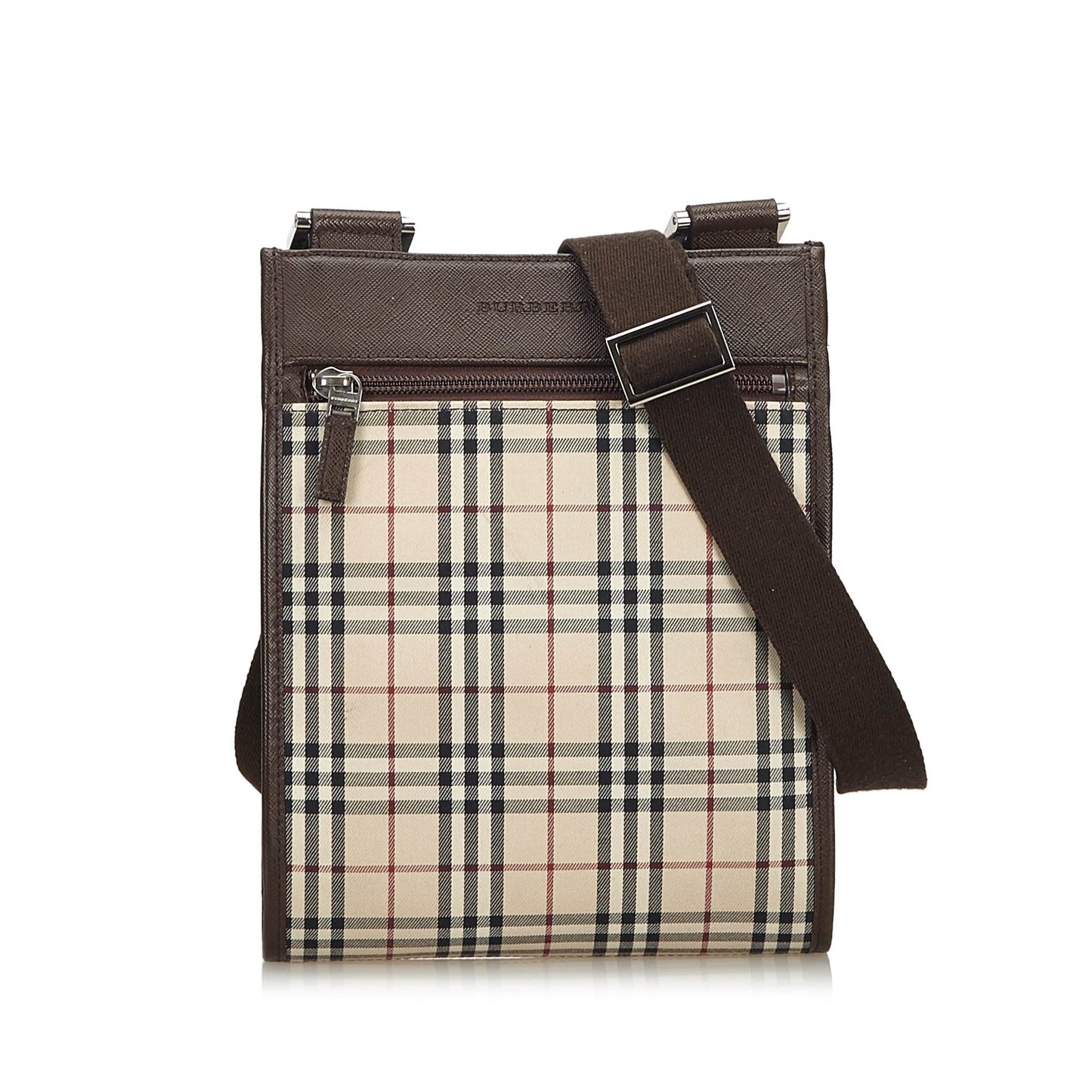 Burberry Brown Ho Check Canvas Crossbody Bag United Kingdom