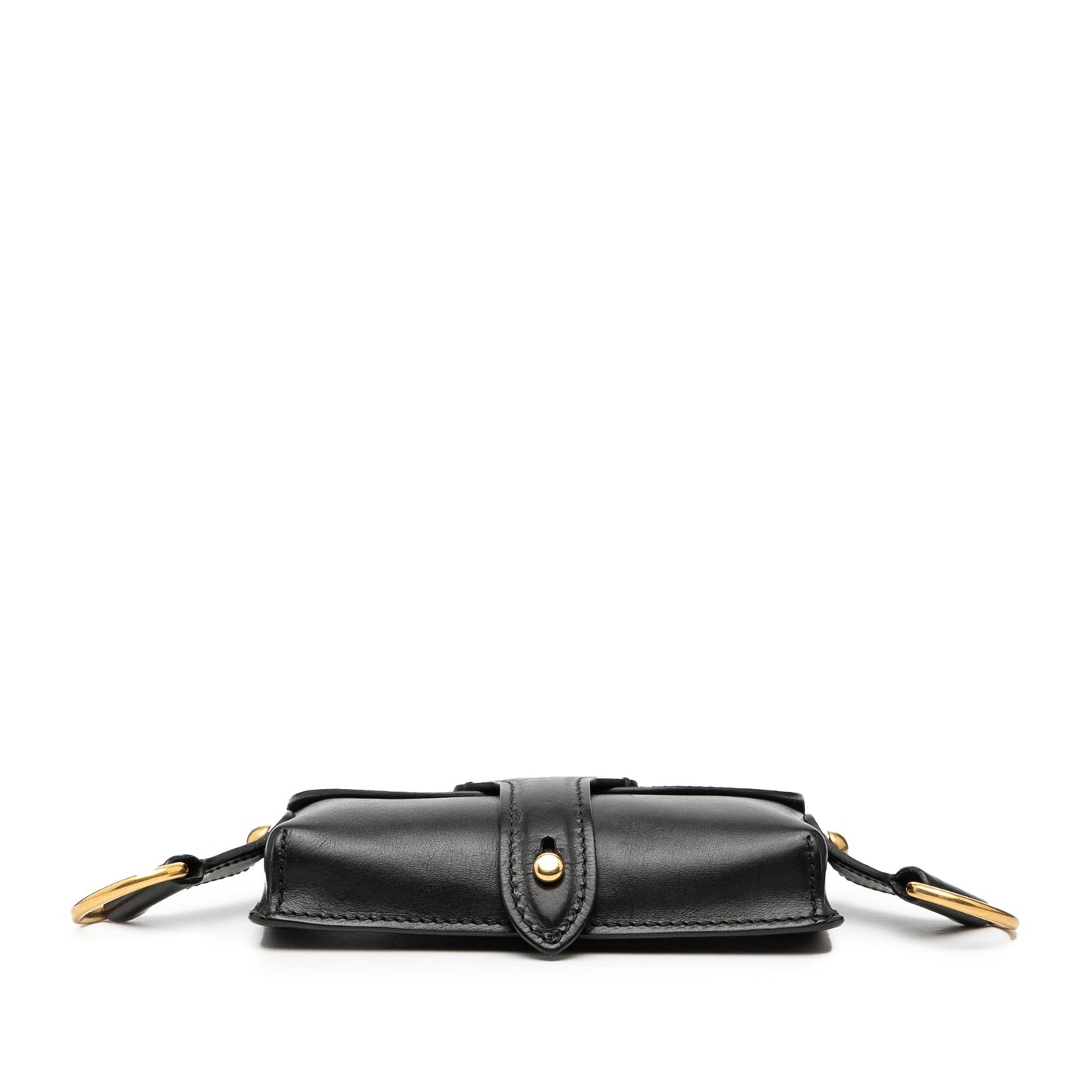 Black Dior Mini Leather D Bee Saddle Bag
