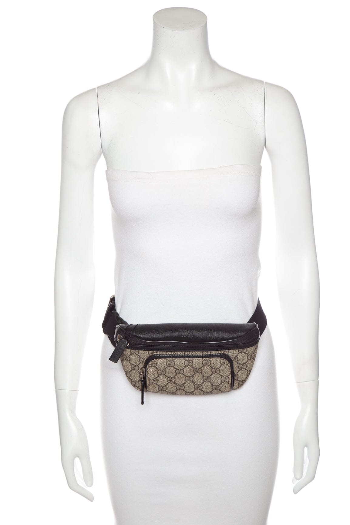 Gucci Black and GG Monogram Belt Bag