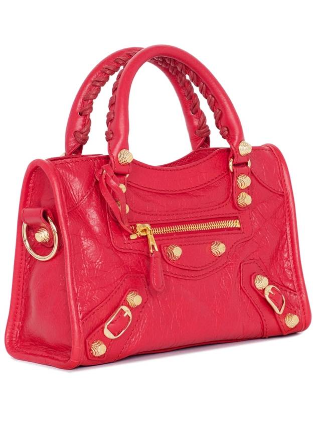 Luxury Balenciaga Trending 2026 Giant City Mini Leather Tote Bag Red