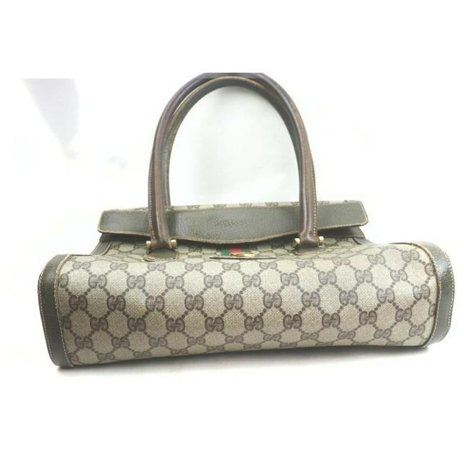 Gucci Envelope Leather Canvas Tote