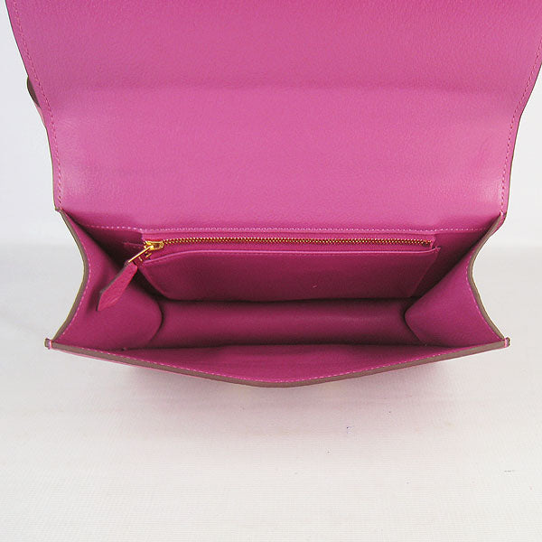 Luxury Hermes Constance Cowskin Leather Bag peach golden