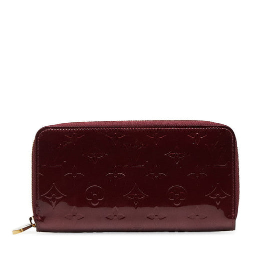 Louis Vuitton Monogram Verney Zippie Wallet Long Wallet M93575 Violet Wine Red Patent Leather Louis Vuitton